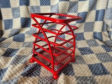 Retro / Vintage Habitat Metal Atomic Red Utensil Holder With Bobble Feet