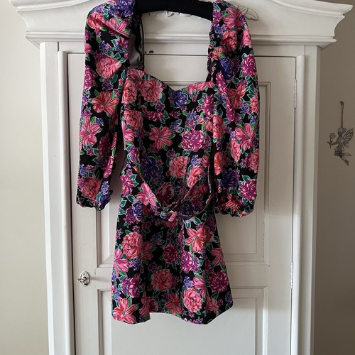 Zara floral print belted mini - print,