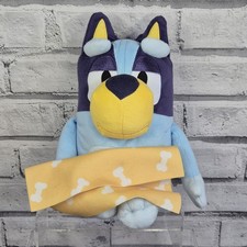 Bluey Sleepytime Bluey 13" Talking Soft Toy Plush With Blanket Bedtime Moose