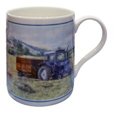 Ford Tractor Mug Grain Trailer Fine Bone China Harvest Time Coffee Tea Farm Gift