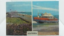 Vintage Postcard of Southsea Promenade and Hovercraft 1974 Portsmouth Hampshire 