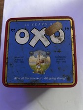 VINTAGE 75 YEARS OF OXO 48 CUBE EMPTY ADVERTISING TIN