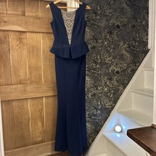 Navy Embellished Maxi Dress
