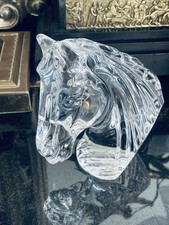 Waterford Crystal Sculpture of a Horse Head Bust- Stunning Equine Crystal Statue