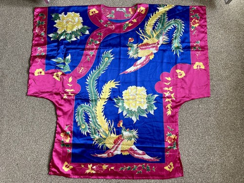 Vintage satin colourful - vintage, kimono
