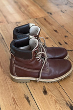 Will’s Vegan Store Dock Boots – Chestnut Italian Vegan Leather -UK 7 / EU 41