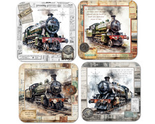 Coaster Set - 4 Vintage Style