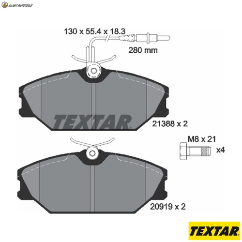Brake pad set disc - brake,