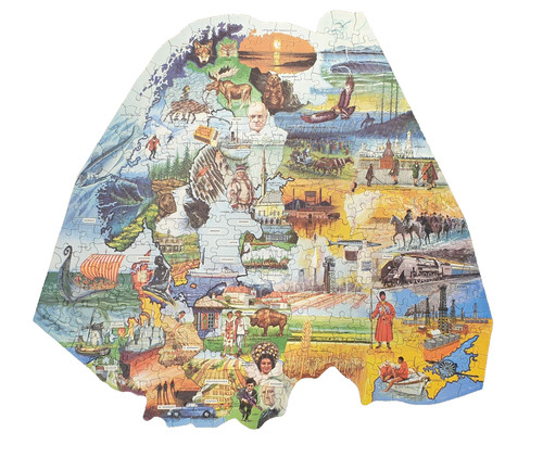 Vintage shaped jigsaw - shaped, puzzle