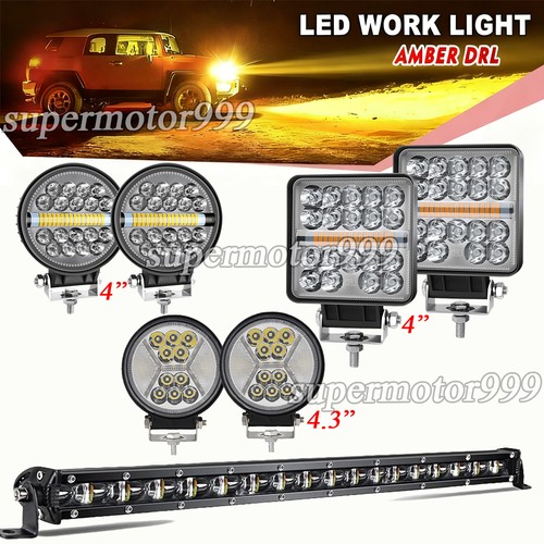 White amber drl - led, work