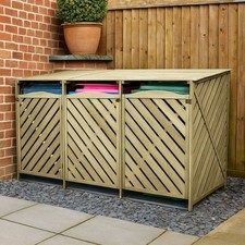 Triple wheelie bin storage - triple,