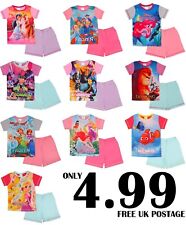 Girls Character Short Pyjamas Night Wear PJ Sets  2 3 4 5 6 7 8 9 10 Years