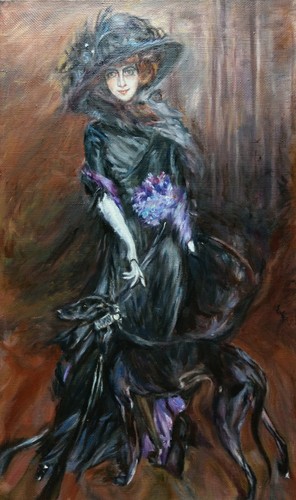 Oil painting canvas lady - painting,