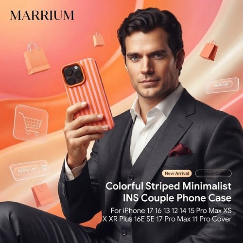 Colorful striped phone - colorful, case