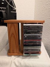 Vtg Wood 72 CD Spinner Rack