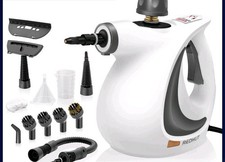 Redhut Pressurized Handheld Multi-Surface Natural Steam Cleaner with 12 pcs