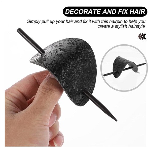 Leather hair barrette with - leather,