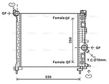 AVA Coolant Radiator OL2681