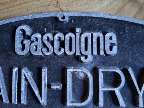 Gascoigne sign embossed - sign, cast