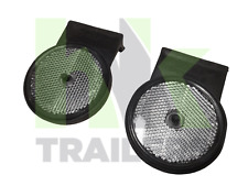 x2 Front Reflectors for Erde Trailers, with Rubber Mount Bracket, Daxara, PM310