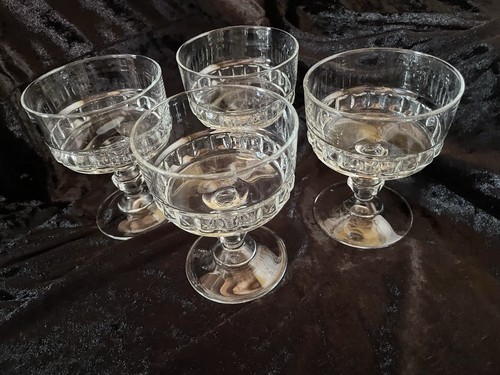 French glass dessert dishes - glass,