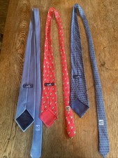 Three 100% Silk Hermes Ties