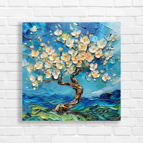 Vibrant floral blossom canvas - vibrant,