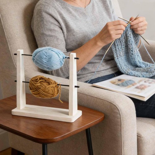 Wooden yarn holder - wooden,