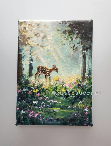 Original fawn flower forest - fawn,