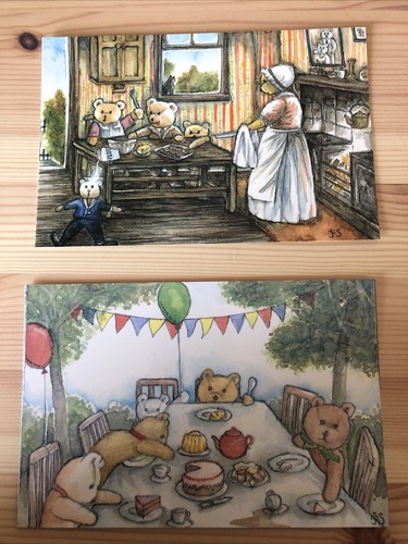 Vintage postcards teddy bear - teddy,