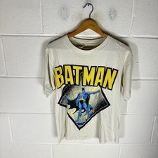 Vintage Batman Shirt Mens Medium White Single Stitch DC Comics Superhero 90s*