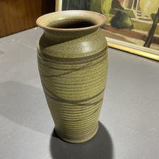 Vintage Signed Brown Ribbed