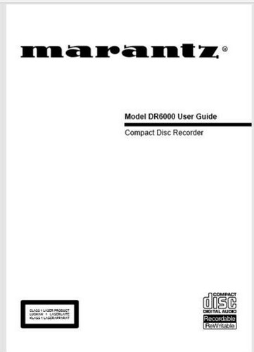 Marantz dr6000 player - marantz, cd