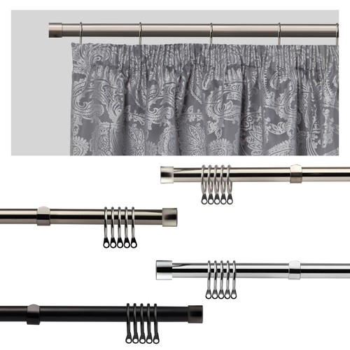 Extendable curtain poles with - curtain,