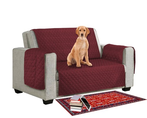 Quilted sofa cover slip - sofa,