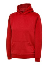 Kids Girls Boys Plain Hoodie