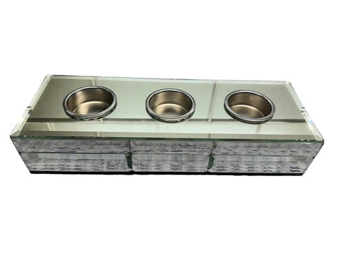 Beveled mirrored glass triple - beveled,
