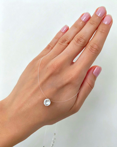 Invisible cord necklace - necklace, with