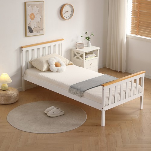 Single bed white - bed, in