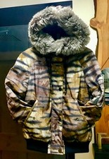 Mulberry sheepskin hooded