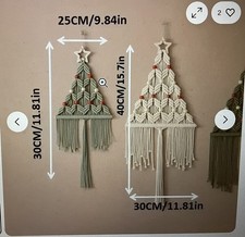 Macrame Xmas Tree Kit. Makes 2