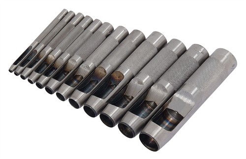 12pc hollow punch set 3mm - set, 3mm-19mm