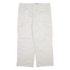 GIN & TONIC Cargo Mens Trousers Grey Relaxed Straight W36 L27