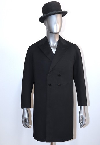 Early 20th antique black wool - early,