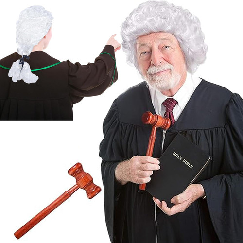 Piece judge wig - 2-piece, and