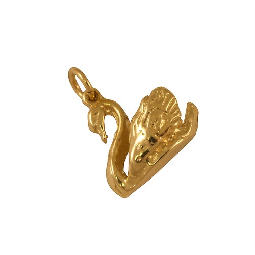 9ct gold swan - swans, /
