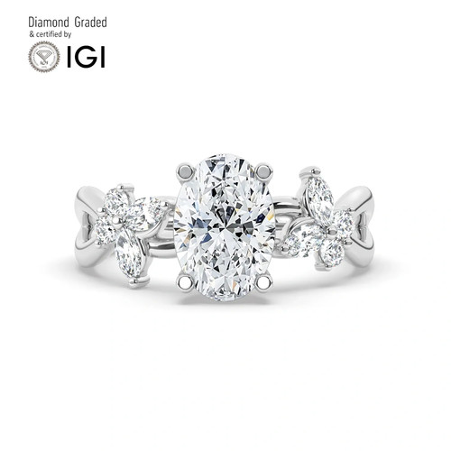 Oval diamond engagement - oval,