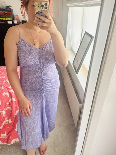 Zara lilac summer midi dress - lilac,