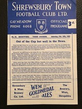 10.2.1962. Shrewsbury Town v