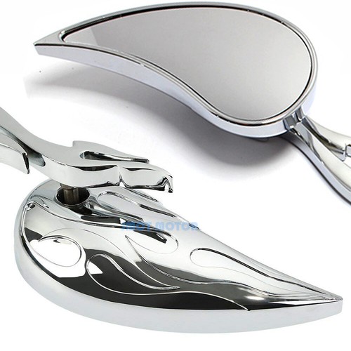 Teardrop motorbike chrome side - chrome,